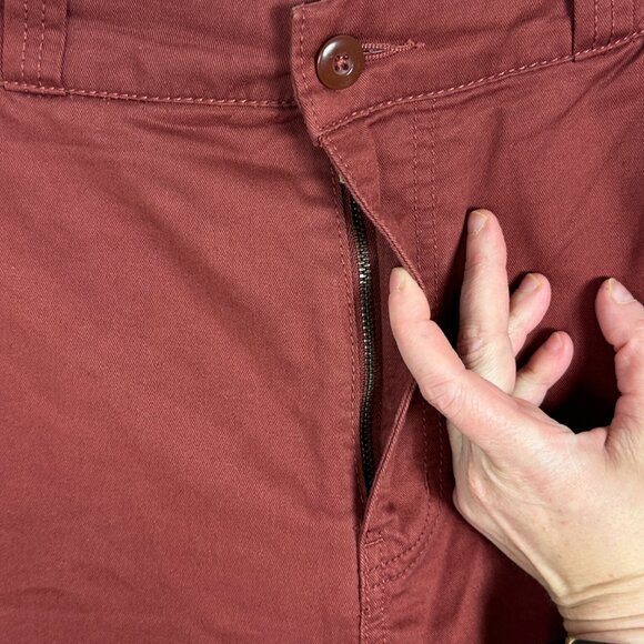 Urban Outfitters Chino Skate Pants Maroon Wine Red Mens Size 32‎ x 32 Wide Leg - Picture 5 of 12